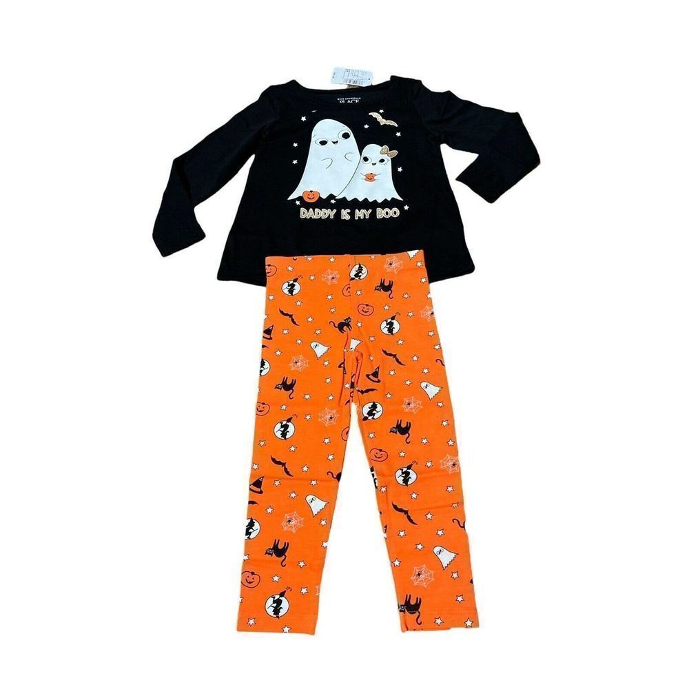 NWT Childrens Place Daddy is my Boo Outfit Set Size 2T Halloween